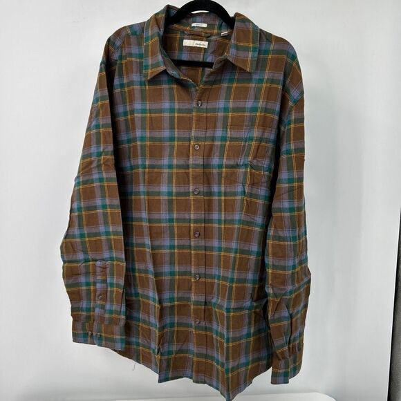 NWT Hawker Rye Red Plaid Button-Up Long Sleeve Flannel Shirt Men's XXL - Picture 1 of 6